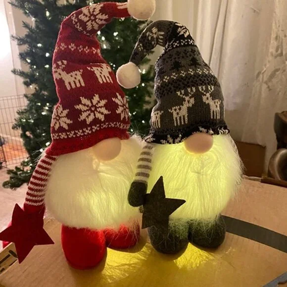 NEW  2Pcs 24.8 Inch Large Size Lighted Standing Christmas Gnomes Decorations - Picture 8 of 9